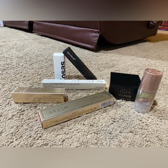 Mixed Makeup Cosmetic Lot of 7 Stila Rare Beauty Lip Brow Loose Powder Primer